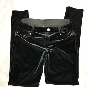 INC Black Velvet Skinny Leg Pants